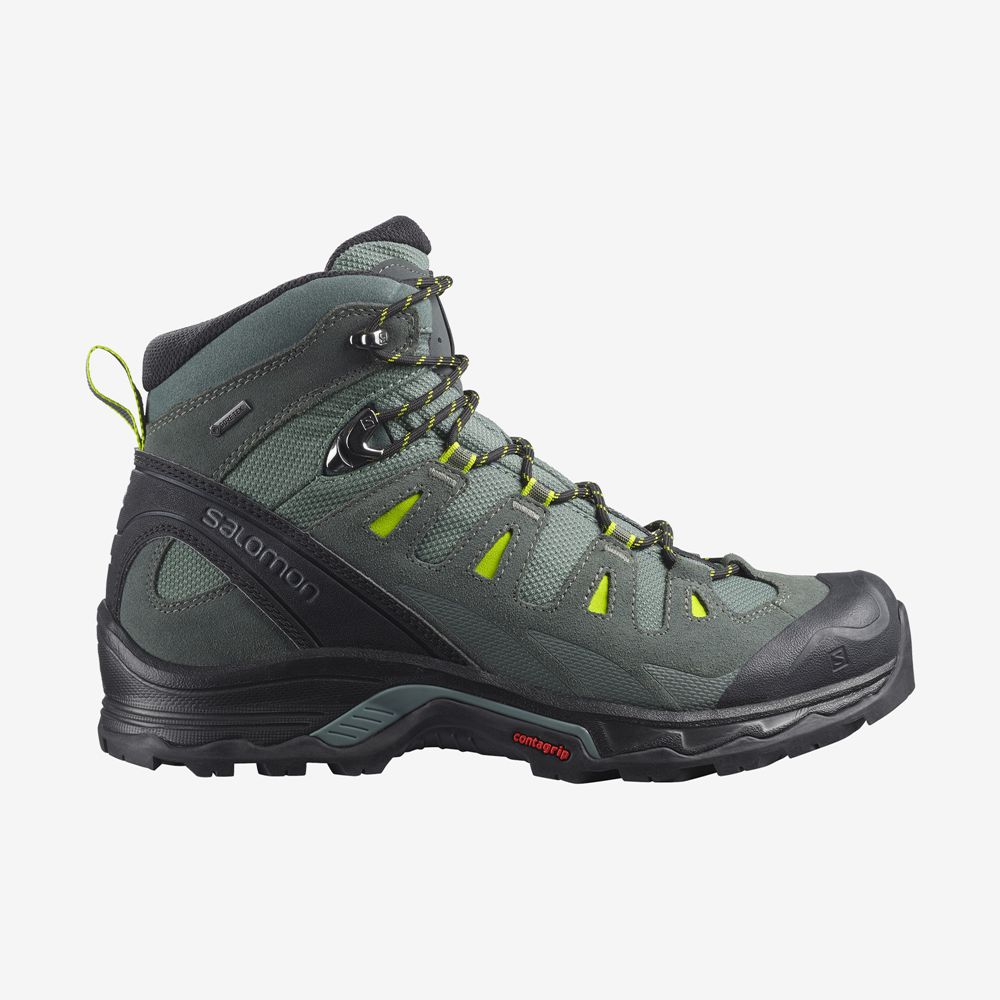 Salomon Israel QUEST PRIME GTX - Mens Hiking Boots - Green (GAXP-38769)